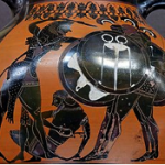 Vase présentant Hercule et Géryon