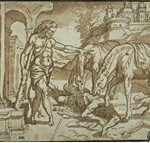 Hercule devant les juments de Diomède