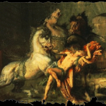 Peinture d'une des juments de Diomède