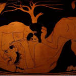 Hercule combattant le lion de Némée