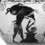 Hercule portant le sanglier d'Erymanthe