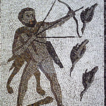 Mosaïque d'Hercule chassant les oiseaux du lac de Stymphale